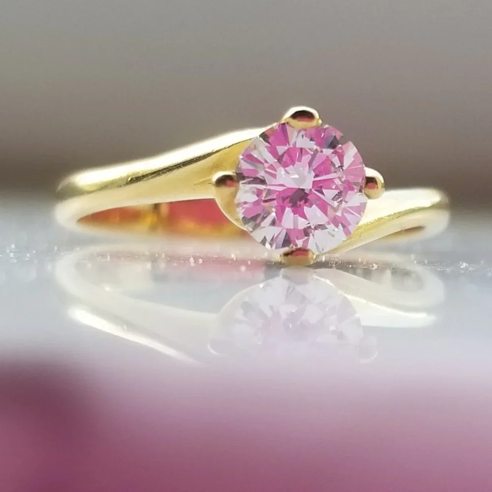 MAYORS BIRKS .49 ROUND DIAMOND SOLITAIRE NSEW 18k WEDDING ENGAGEMENT RING BAND